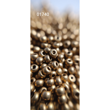 Чеський бісер Preciosa 10/0, 01740 золотий, 50 г — бісер для рукоділля, прикрас і вишивки