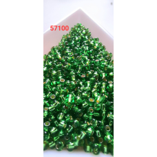 Чеський бісер Preciosa 10/0, 57100 зелений, 50 г — бісер для рукоділля, прикрас і вишивки