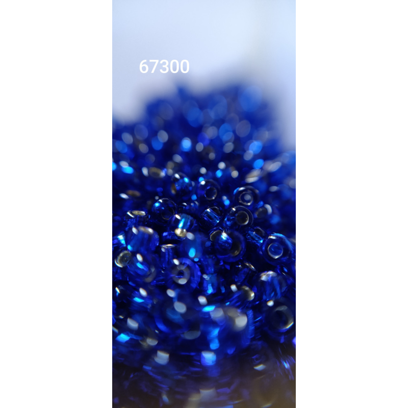 Чеський бісер Preciosa 10/0, 67300 синій, 50 г — бісер для рукоділля, прикрас і вишивки