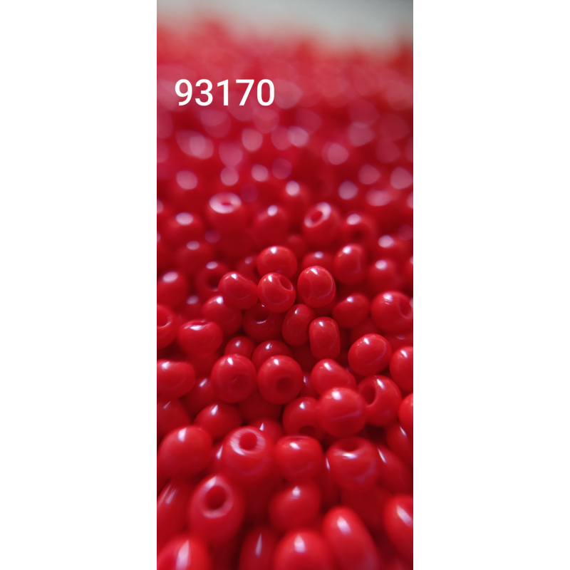 Чеський бісер Preciosa 10/0, 93170 червоний, 50 г — бісер для рукоділля, прикрас і вишивки