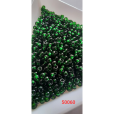 Чеський бісер Preciosa 10/0, 50060 зелений, 50 г — бісер для рукоділля, прикрас і вишивки