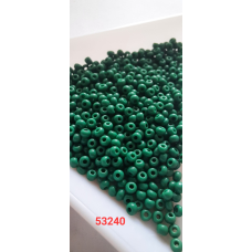 Чеський бісер Preciosa 10/0, 53240 зелений, 50 г — бісер для рукоділля, прикрас і вишивки