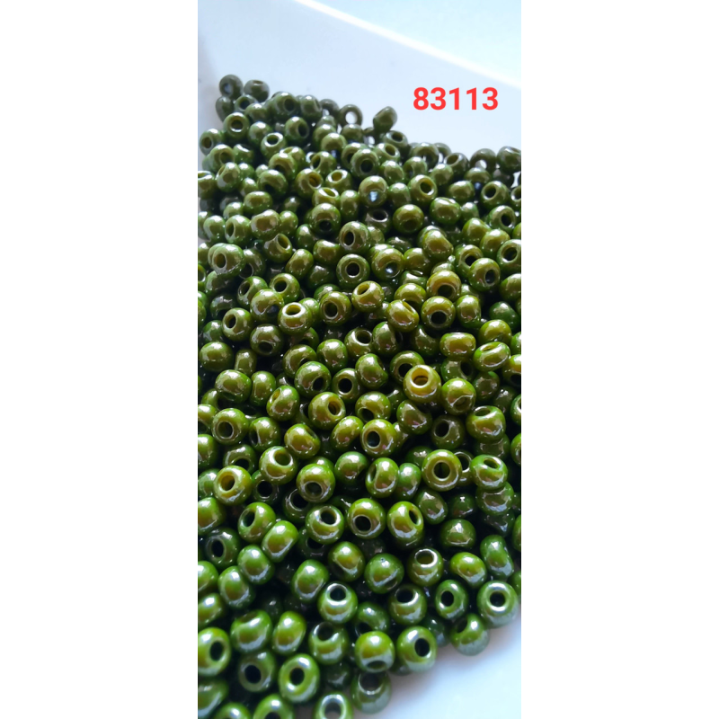 Чеський бісер Preciosa 10/0, 83113 оливковий, 50 г — бісер для рукоділля, прикрас і вишивки