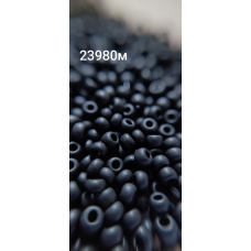 Чеський бісер Preciosa 10/0, 23980м чорний, 50 г — бісер для рукоділля, прикрас і вишивки