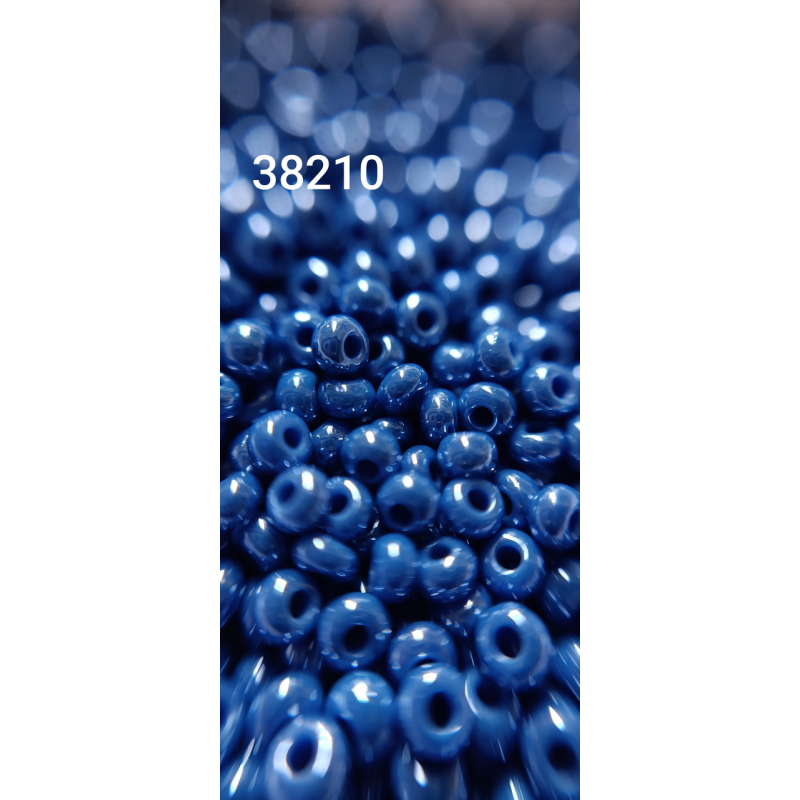 Чеський бісер Preciosa 10/0, 38210 синій, 50 г — бісер для рукоділля, прикрас і вишивки
