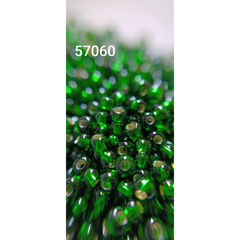 Чеський бісер Preciosa 10/0, 57060 зелений, 50 г — бісер для рукоділля, прикрас і вишивки