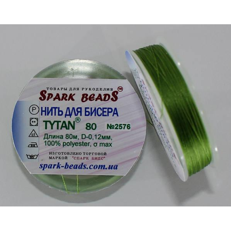 Нитка Титан 80 Spark Beads, 80 м, білий — нитка для бісероплетіння, вишивки, рукоділля Нитка Титан 80 Spark Beads, 80 м, білий — нитка для бісероплетіння, вишивки, рукоділля
