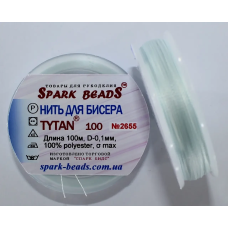 Нитка Титан 100 Spark Beads, 100 м, блідо блакитний— нитка для бісероплетіння, вишивки, рукоділля