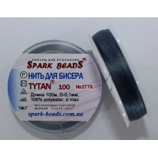 Нитка Титан 100 Spark Beads, 100 м, синя сталь— нитка для бісероплетіння, вишивки, рукоділля