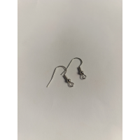 Швензи класичні з нержавіючої сталі, 18×18×0,7 мм, 1 пара, темно-сріблястий колір