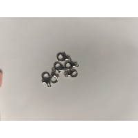 Карабін для прикрас, 1,1 см, метал, сріблястий колір, 1 шт