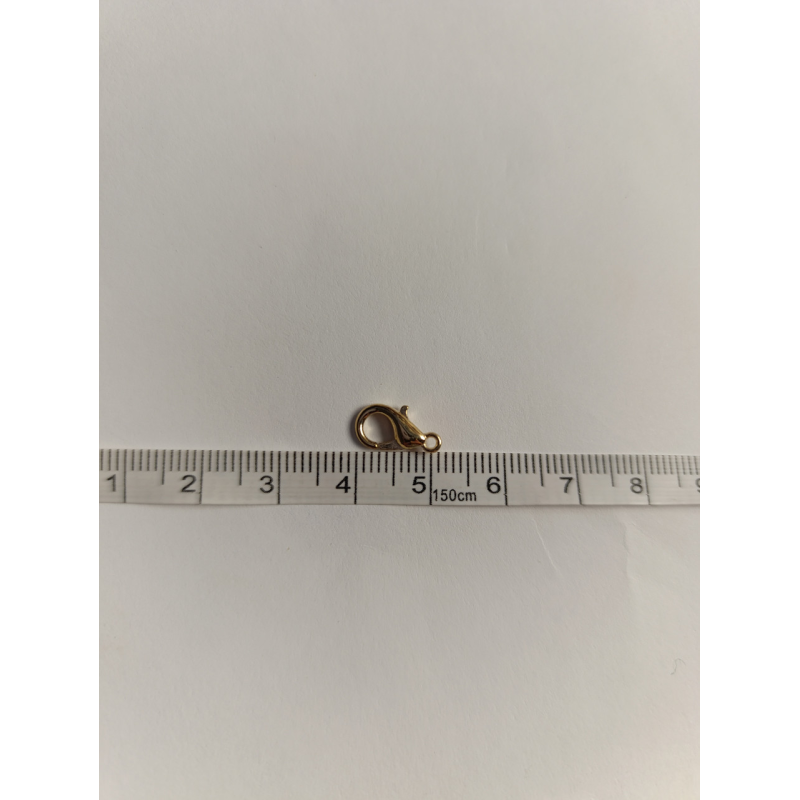 Карабін для прикрас, 1,1 см, метал, золотистий колір, 1 шт Карабін для прикрас, 1,1 см, метал, золотистий колір, 1 шт