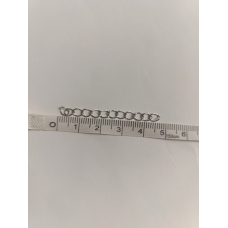 Подовжуючий ланцюжок для прикрас, 5 см, метал, сріблястий колір, 1 шт