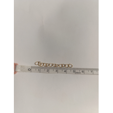 Подовжуючий ланцюжок для прикрас, 5 см, метал, золотистий колір, 1 шт