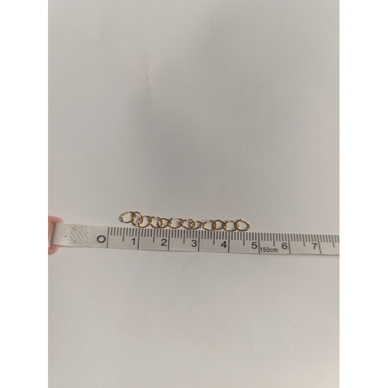 Подовжуючий ланцюжок для прикрас, 5 см, метал, золотистий колір, 1 шт Подовжуючий ланцюжок для прикрас, 5 см, метал, золотистий колір, 1 шт