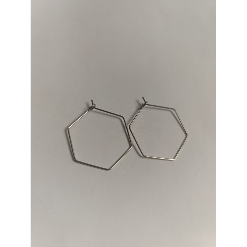 Швензи-шестикутники з нержавіючої сталі, 25 мм, темно-сріблястий колір, 1 пара Швензи-шестикутники з нержавіючої сталі, 25 мм, темно-сріблястий колір, 1 пара