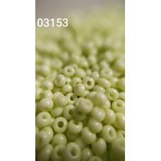 Чеський бісер Preciosa 10/0, 03153 салатовий, 1г — бісер для рукоділля, прикрас і вишивки