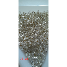 Чеський бісер Preciosa 10/0, 78102 срібний, 50 г — бісер для рукоділля, прикрас і вишивки