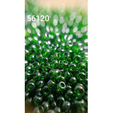 Чеський бісер Preciosa 10/0, 56120 зелений, 1г — бісер для рукоділля, прикрас і вишивки