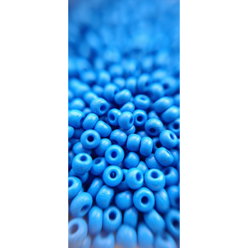 Чеський бісер Preciosa 10/0, 22m21 Синій матовий, 5 г — бісер для рукоділля, прикрас і вишивки