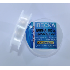 Ліска (мононитка) Spark Beads 0,1 мм, прозора, 100м