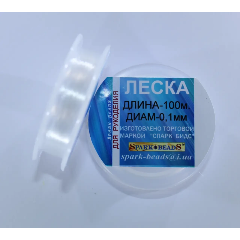 Ліска (мононитка) Spark Beads 0,1 мм, прозора, 100м