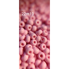 Чеський бісер Preciosa 10/0, 22m10 рожевий матовий, 5 г — бісер для рукоділля, прикрас і вишивки