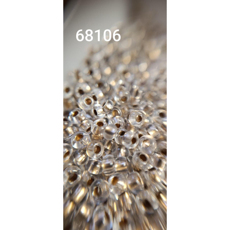 Чеський бісер Preciosa 10/0, 68106 прозорий з золотою серединою, 50 г — бісер для рукоділля, прикрас і вишивки Чеський бісер Preciosa 10/0, 68106 прозорий з золотою серединою, 50 г — бісер для рукоділля, прикрас і вишивки