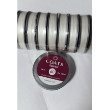 Нитки Coats Dabond 60, білий, 150 м, поліестер, шайба