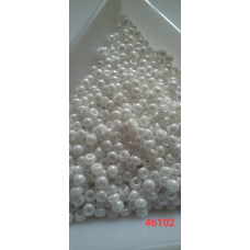 Чеський бісер Preciosa 10/0, 46102 білий, 50 г — бісер для рукоділля, прикрас і вишивки