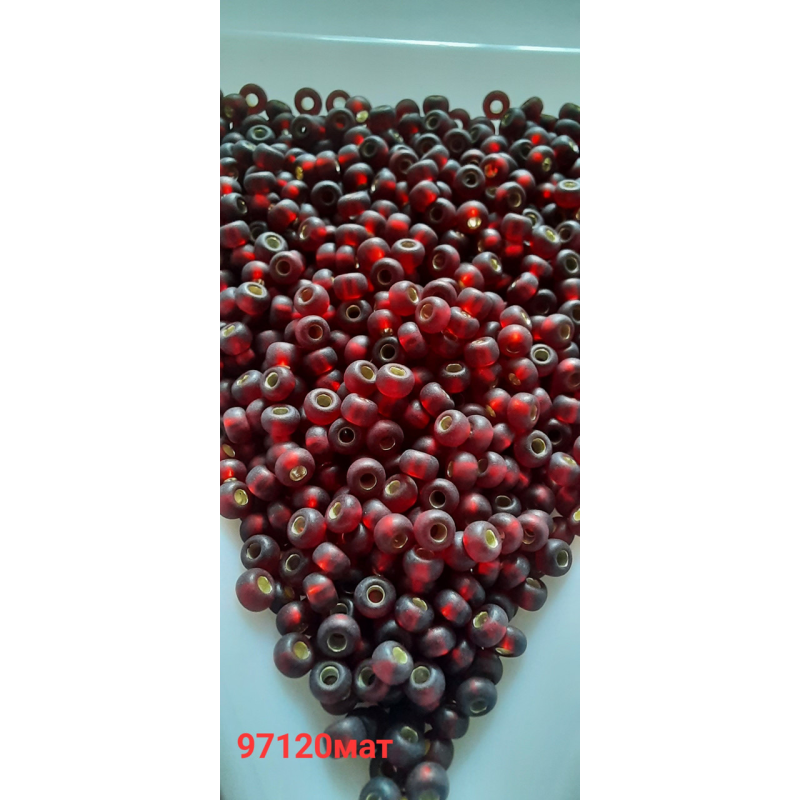 Чеський бісер Preciosa 10/0, 97120м червоний, 50 г — бісер для рукоділля, прикрас і вишивки