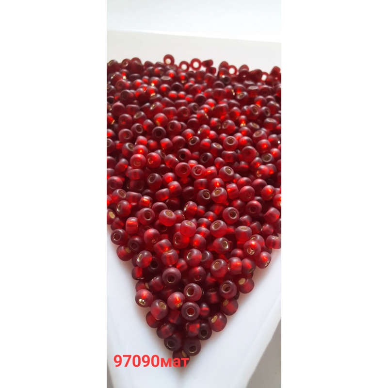 Чеський бісер Preciosa 10/0, 97090м червоний, 50 г — бісер для рукоділля, прикрас і вишивки