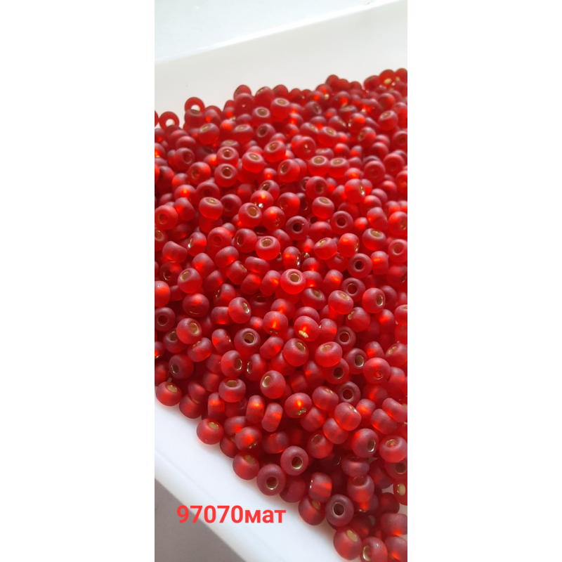 Чеський бісер Preciosa 10/0, 97070м червоний, 50 г — бісер для рукоділля, прикрас і вишивки Чеський бісер Preciosa 10/0, 97070м червоний, 50 г — бісер для рукоділля, прикрас і вишивки