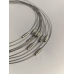 Основа для кольє з ювелірного тросика, 46 см, сталева застібка, сріблястий колір