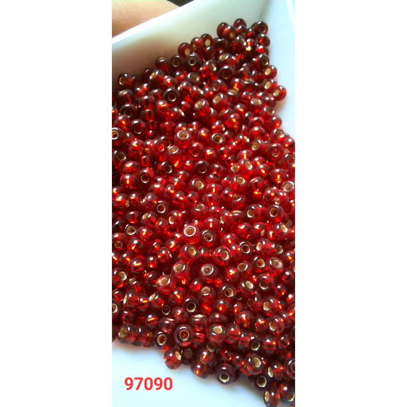 Чеський бісер Preciosa 10/0, 97090 червоний, 50 г — бісер для рукоділля, прикрас і вишивки