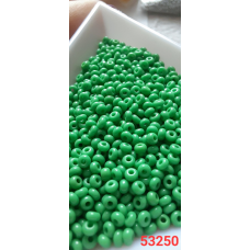 Чеський бісер Preciosa 10/0, 53250 зелений, 50 г — бісер для рукоділля, прикрас і вишивки