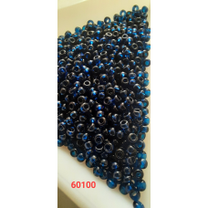 Чеський бісер Preciosa 10/0, 60100 синій, 50 г — бісер для рукоділля, прикрас і вишивки
