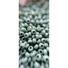 Чеський бісер Preciosa 10/0, 03663 салатовий, 50 г — бісер для рукоділля, прикрас і вишивки