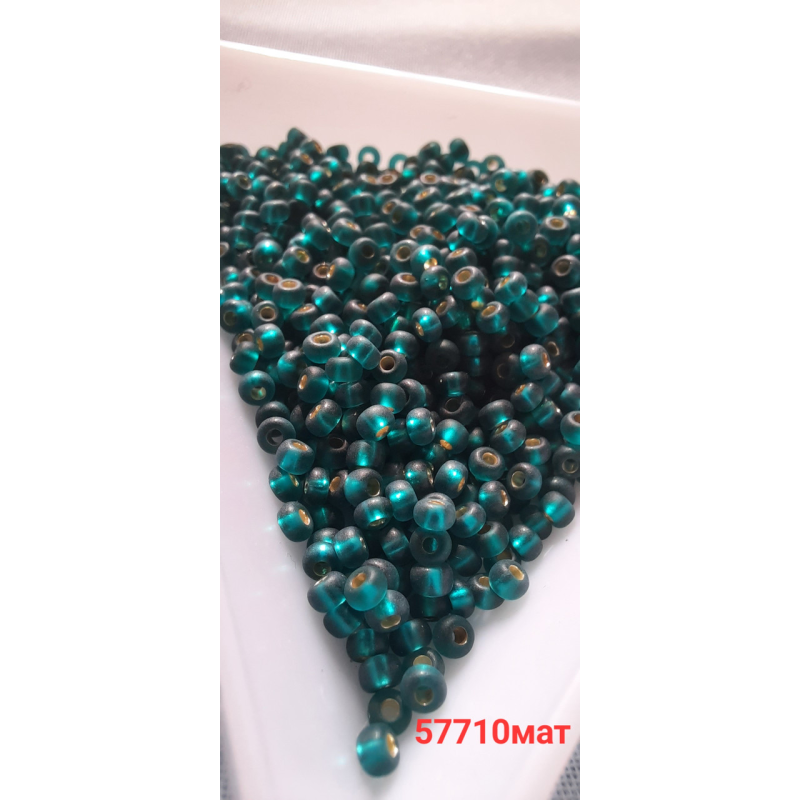 Чеський бісер Preciosa 10/0, 57710м бірюзовий, 50 г — бісер для рукоділля, прикрас і вишивки