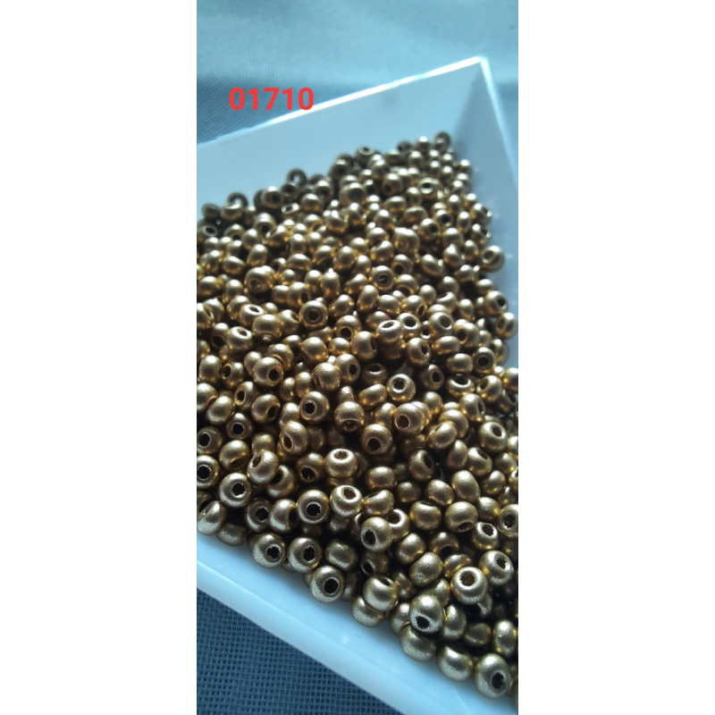 Чеський бісер Preciosa 10/0, 01710 золотий, 50 г — бісер для рукоділля, прикрас і вишивки Чеський бісер Preciosa 10/0, 01710 золотий, 50 г — бісер для рукоділля, прикрас і вишивки